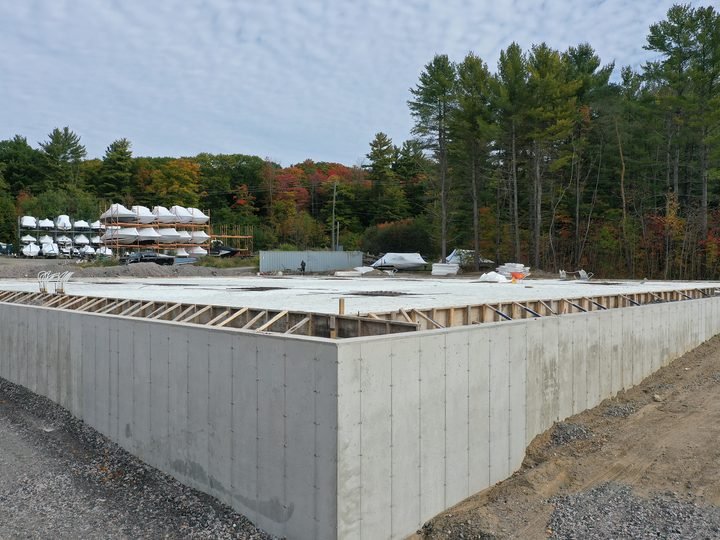 Concrete perimeter foundation before framing